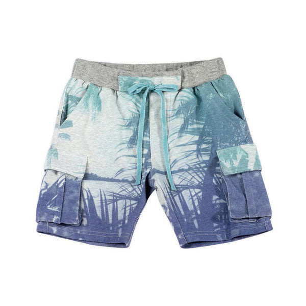 Paper Wings Palm Print Cargo Shorts