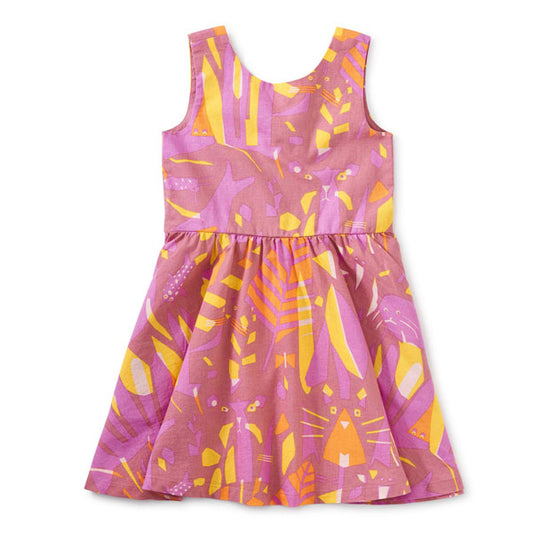 Tea Collection Pink Pattern Woven Tank Dress
