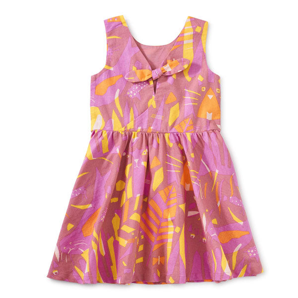 Tea Collection Pink Pattern Woven Tank Dress