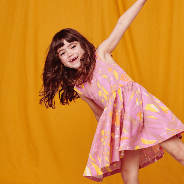 Tea Collection Pink Pattern Woven Tank Dress