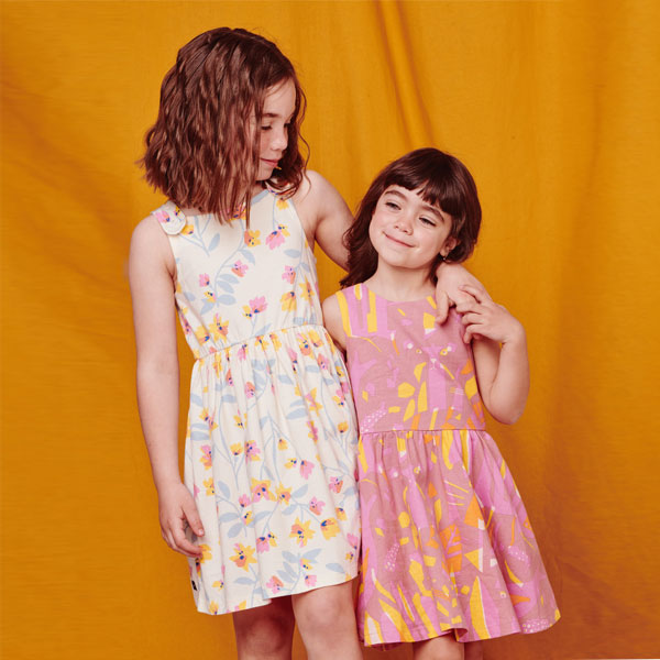 Tea Collection Pink Pattern Woven Tank Dress
