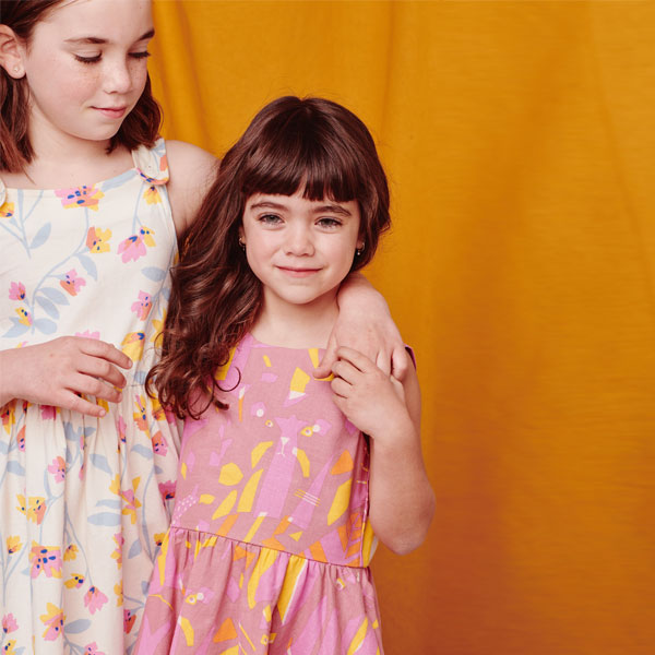 Tea Collection Pink Pattern Woven Tank Dress