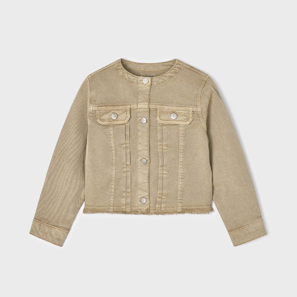 Mayoral Button Front Girls Jacket in Rose