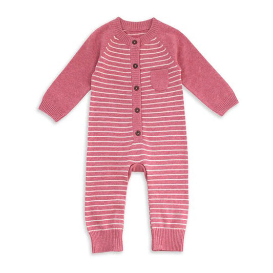 Viverano Organics Heather Pink Knit Overall