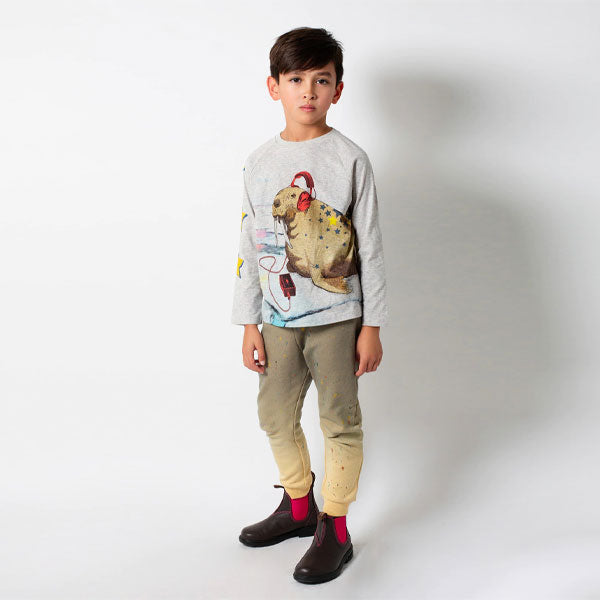 Paper Wings Seal with Headphones Long Sleeve Top