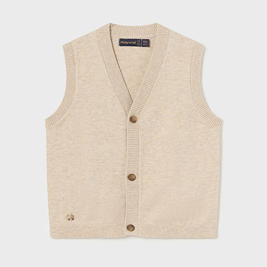 Mayoral Baby Boy Beige Knit Vest