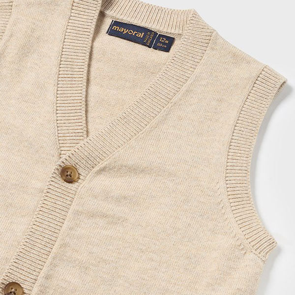 Mayoral Baby Boy Beige Knit Vest