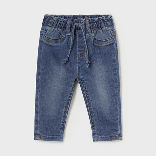 Mayoral Newborn Girl Boy Lined Blue Denim Jeans