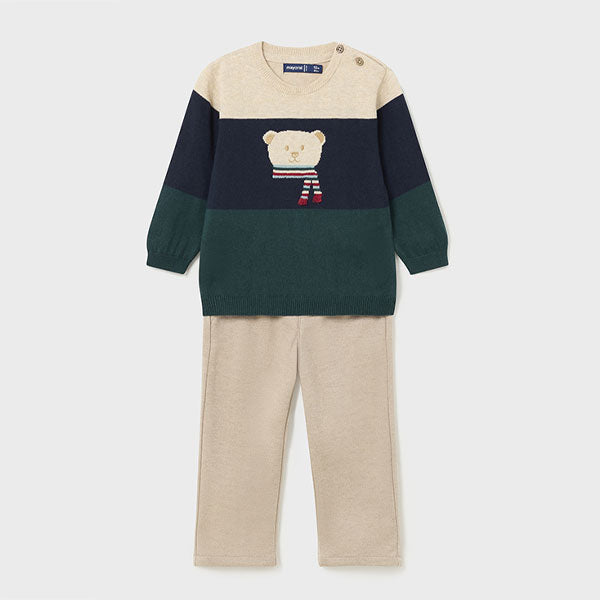 Mayoral Baby Boy Bear Sweater & Pant Set