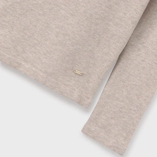 Mayoral Girls Heathered Cream Turtleneck Top