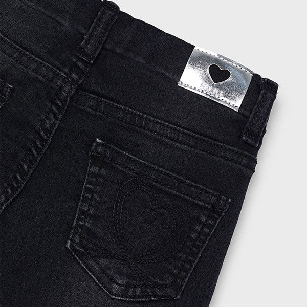 Mayoral Black Denim Pull-on Skinny Pants