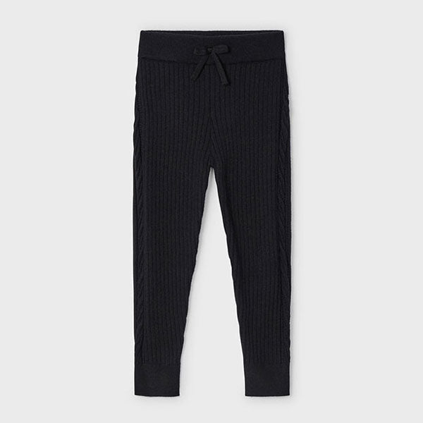 Mayoral Girls Black Knit Leggings