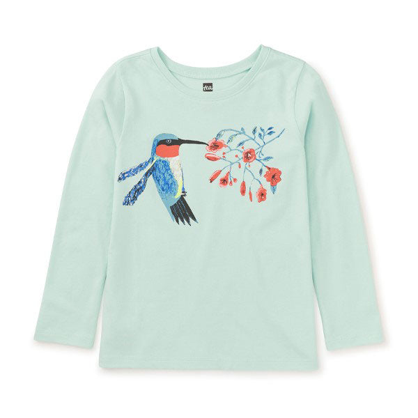 Tea Collection Hummingbird Blue Graphic Tee