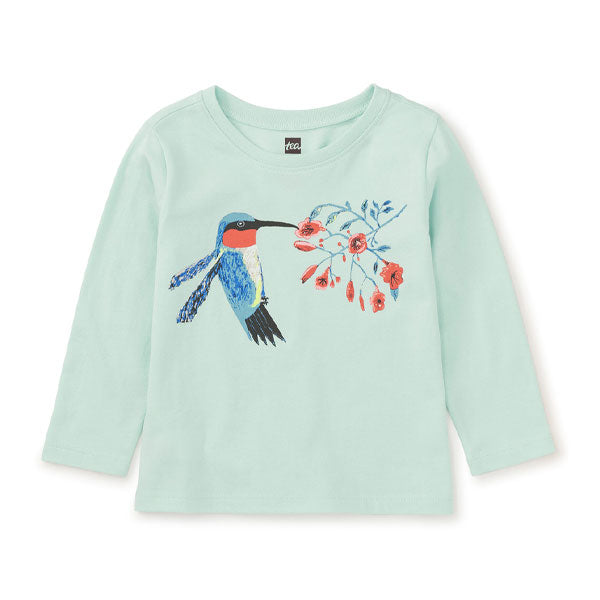 Tea Collection Hummingbird Blue Graphic Tee