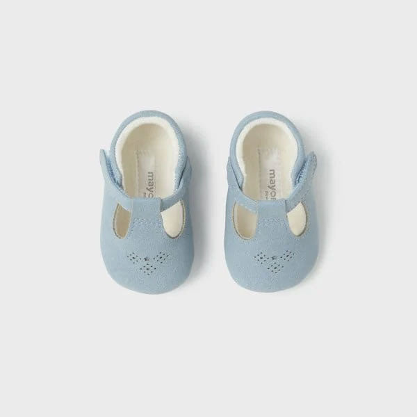 Mayoral Baby Boys Girls Blue Mary Jane Shoes
