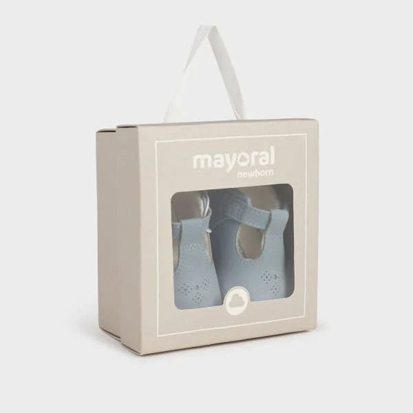 Mayoral Baby Boys Girls Blue Mary Jane Shoes