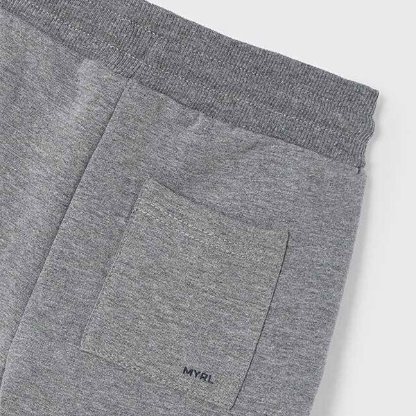 Mayoral Heathered Gray Fleeced Joggers Sweat Pants