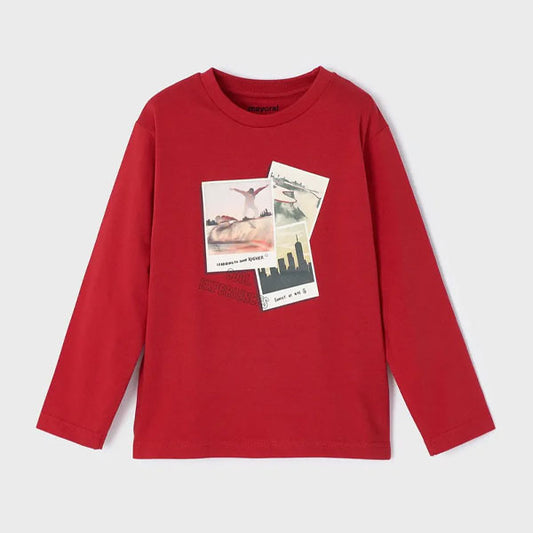 Mayoral Boys Cool Experiences Red T-Shirt Top