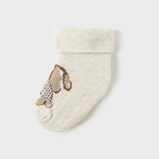 Mayoral Baby Non-Slip Rabbit Cream Socks