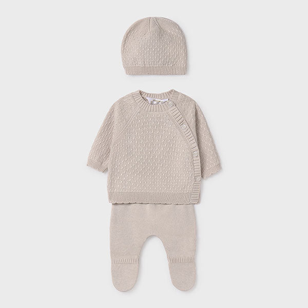 Mayoral Baby Girl Gift 3 Cream Pcs Knit Set