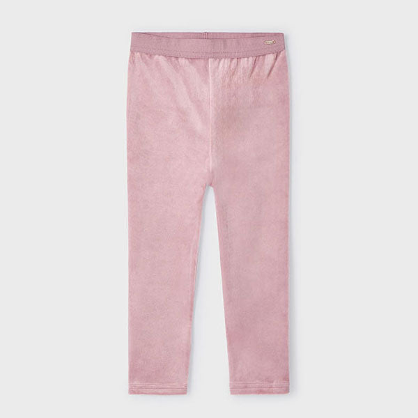 Mayoral Girls Rose Pink Velvet Leggings