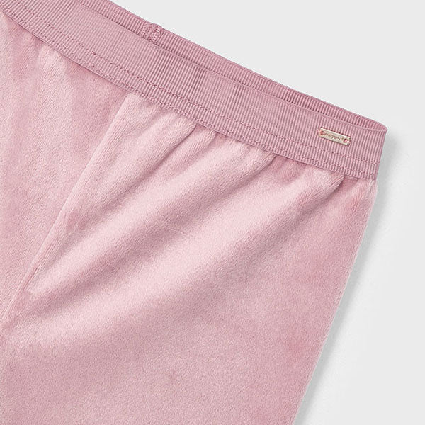 Mayoral Girls Rose Pink Velvet Leggings