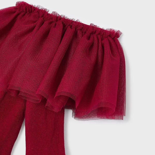 Mayoral Girls Red 3 Piece Tulle Set
