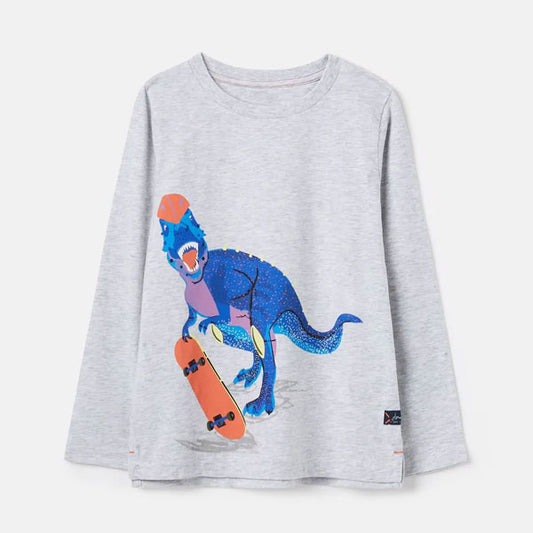 Joules Dino Gray Top