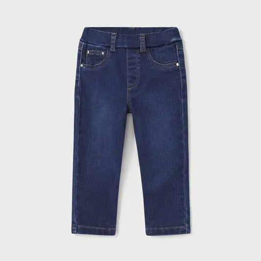 Mayoral Baby Girls Dark Blue Denim Skinny Jeans Pants