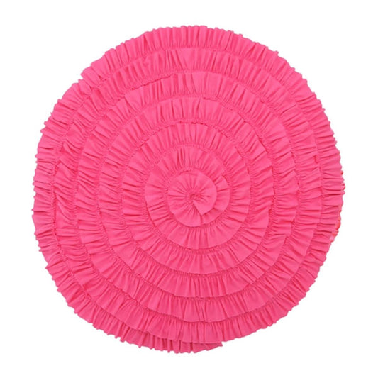 Lemon Loves Lime Hot Pink Round Ruffle Blanket