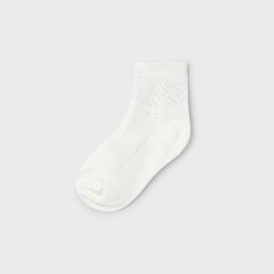 Mayoral Girls Openwork Ivory Socks