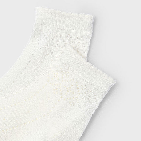 Mayoral Girls Openwork Ivory Socks