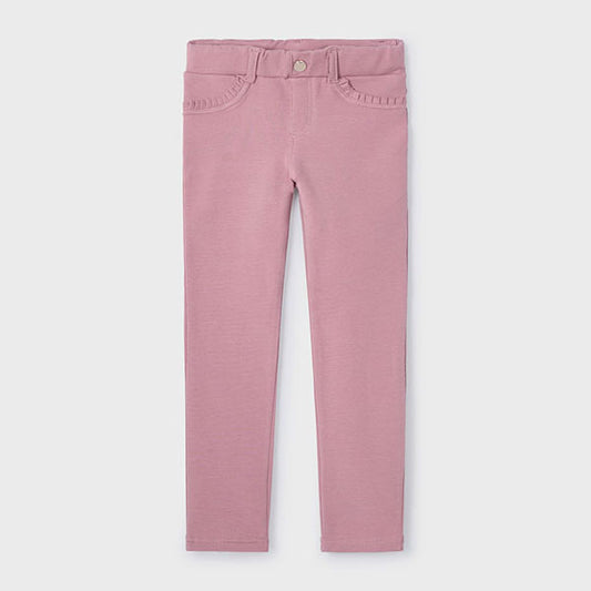 Mayoral Rose Pink Girl Skinny Fleece Pants