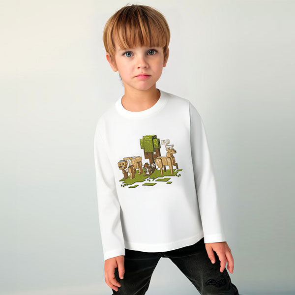 Mayoral Boy Animals Pixel Print T-Shirt Top