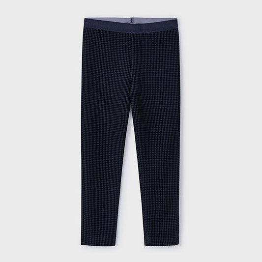 Mayoral Girls Navy Black Textured Leggings