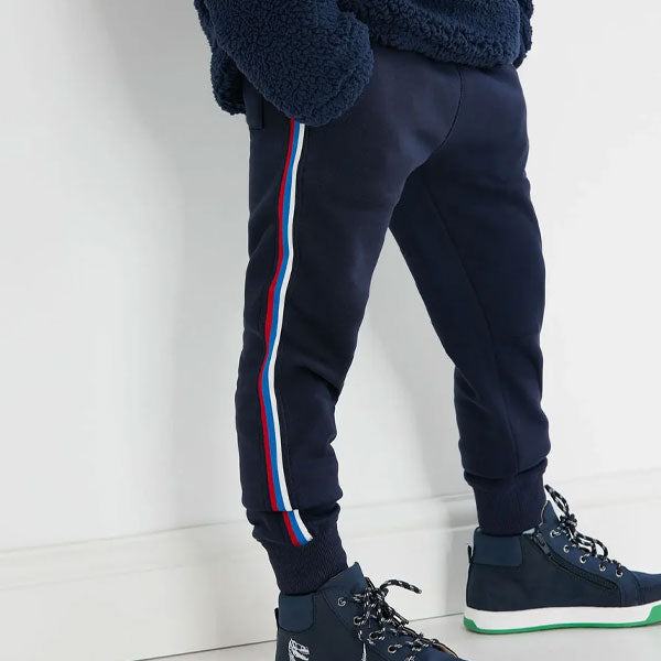 Joules Navy Side Stripe Fleece Joggers Pants