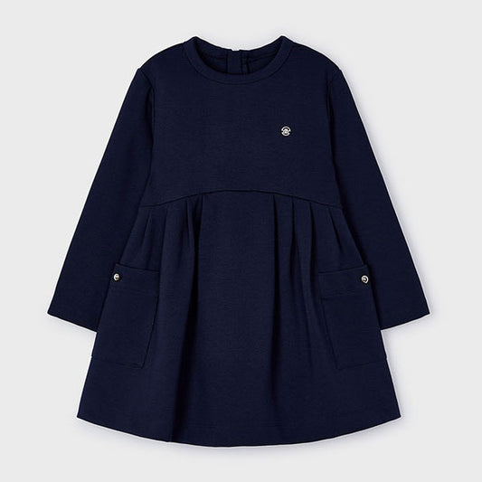 Mayoral Navy Stretch Knit Dress