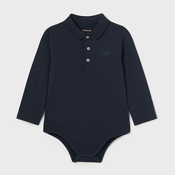 Mayoral Baby Boy Navy Polo Bodysuit Onesie