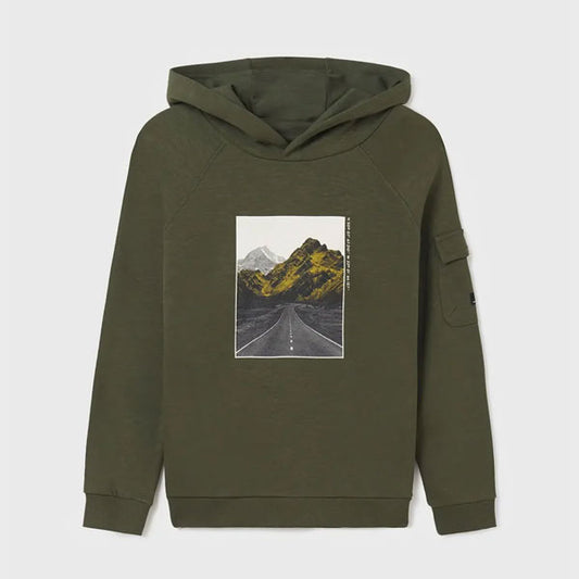 Nukutavake Mayoral Boys Olive Fleece Hoodie
