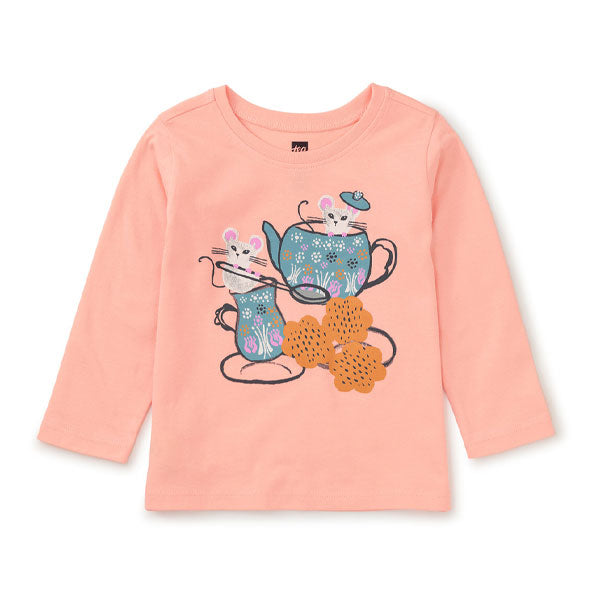 Tea Collection Turkish Mice Tea Peach Graphic Tee