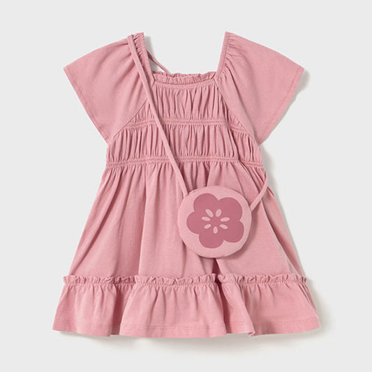 Mayoral Girls Pink Dress with Purse