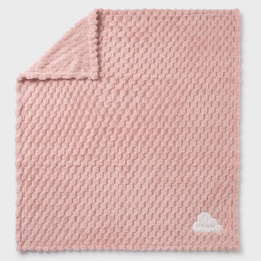 Mayoral Baby Pink Teddy Plush Blanket