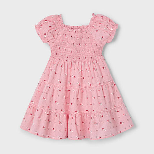Mayoral Girls Pink Smocked Dress