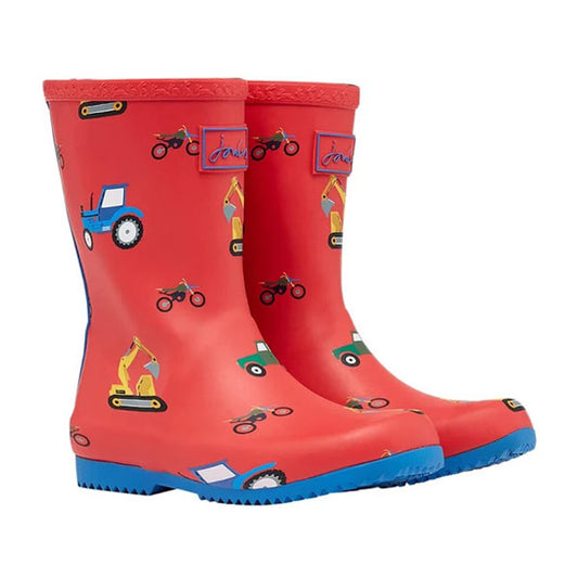 Joules Boys Red Cars Trucks Rain Boots