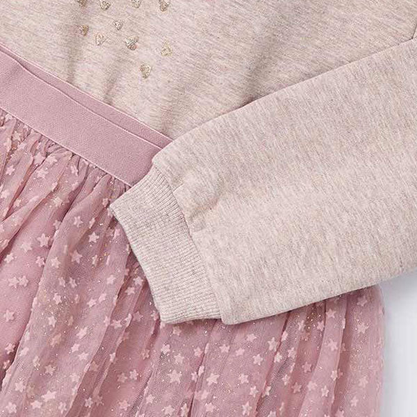 Mayoral Girls Sparkle Stars Rose Tulle Skirt