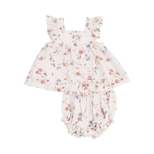 Angel Dear Climbing Roses Tunic Bloomer Set