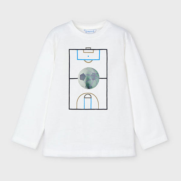 Mayoral Boy Soccer Print T-Shirt Top