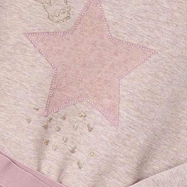 Mayoral Girl Star Cream Sweatshirt Top