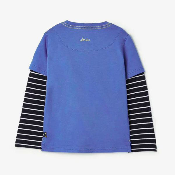 Joules Tractors Dino Blue Top