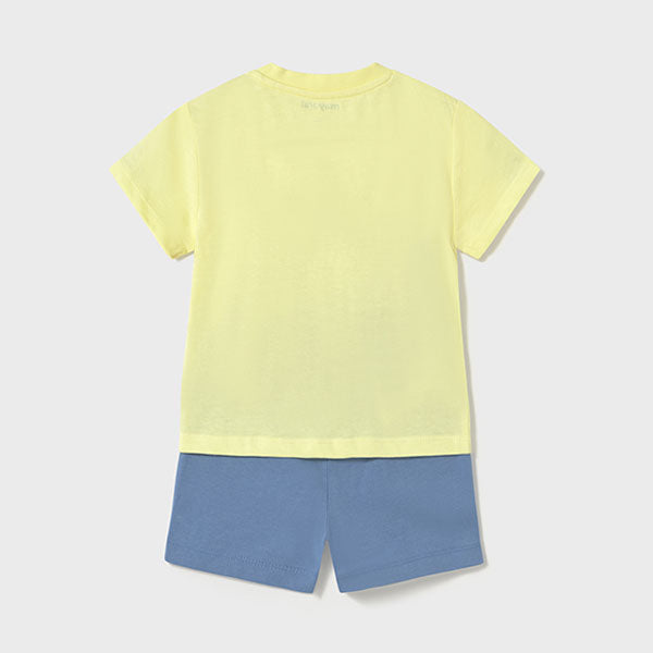 Mayoral Turtle Yellow Top Shorts Set